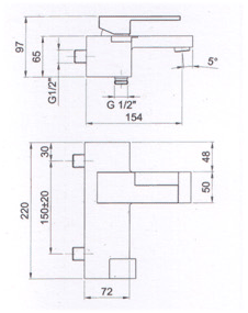 Blandebatteri, Dusj, Toalett 