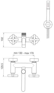 Blandebatteri, Dusj, Servant
