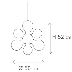 Kundalini Atomium Suspension lamp