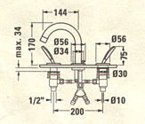 Blandebatteri, Dusj, Toalett 