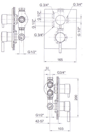 Blandebatteri, Dusj, Toalett 