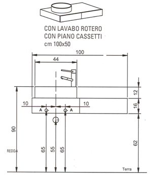 Regia Lavabo Rotero Glass Servanter